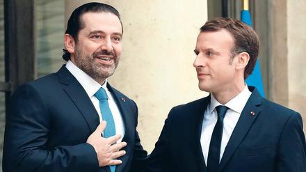 Der libanesische Premier Saad Hariri traf den französischen Präsidenten Emmanuel Macron. 