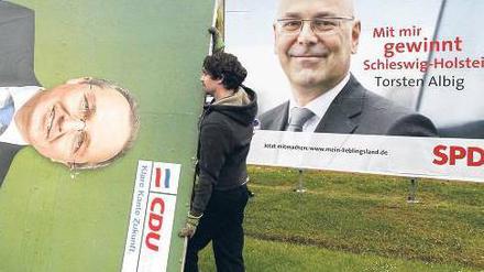 Nach der Wahl ist vor der Koalitionsdebatte. Auch eine große Koalition ist in Schleswig-Holstein denkbar. Foto: Jens Köhler/dapd