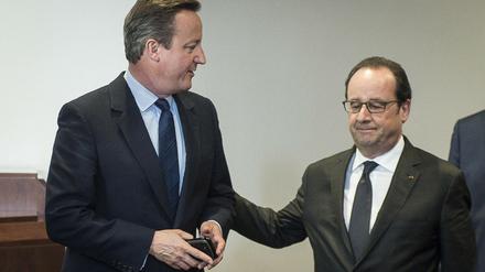 Der britische Premier David Cameron (links) und Frankreichs Präsident Francois Hollande.