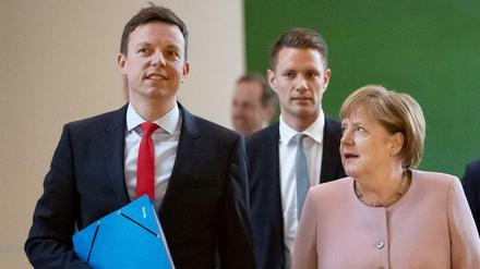 Tobias Hans und Angela Merkel Anfang Juni in Berlin