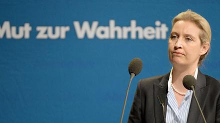Die AfD- Bundestagsfraktionsvorsitzende Alice Weidel spricht auf dem Parteitag der AfD Baden-Württemberg.