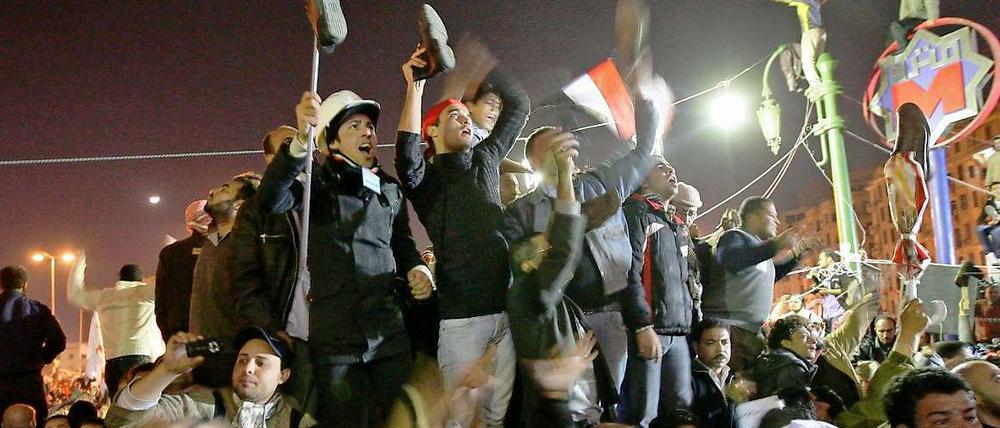 Vor einem Jahr feierten die Menschen auf dem Tahrir-Platz den Sturz Husni Mubaraks.