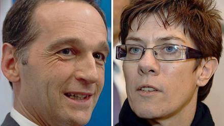 Der Vorsitzende der SPD Saar, Heiko Maas, und die saarländische Ministerpräsidentin Annegret Kramp-Karrenbauer (CDU) können sich eine große Koalition vorstellen.