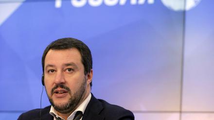 Matteo Salvini, Vorsitzender der italienischen Lega-Partei, bei einer Pressekonferenz in Moskau im Jahr 2016.