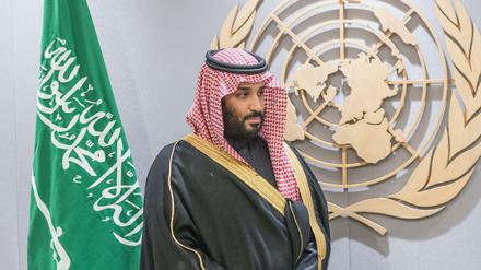 Saudi-Arabiens Kronprinz Mohammed bin Salman bei einem Besuch des UN-Hauptquartiers in New York.