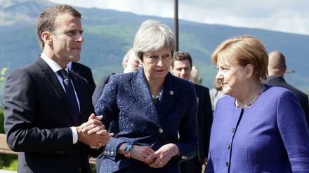 Emmanuel Macron, Theresa May und Angela Merkel beim EU-Gipfel in Sofia