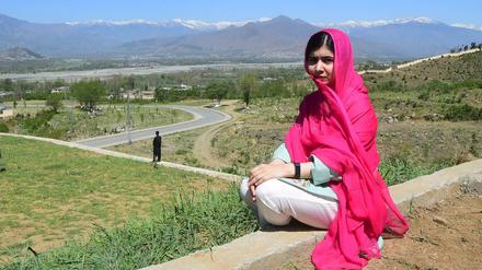 Die pakistanische Friedensnobelpreisträgerin Malala Yousafzai am Samstag im Swat-Tal.