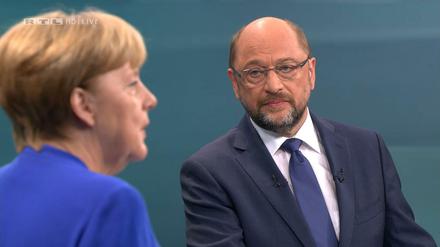 Bei der Antwort auf die Gretchen-Frage gerieten Angela Merkel und Martin Schulz ins Schwimmen.