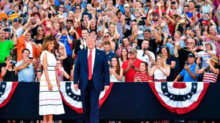 Donald und Melania Trump am Unabhängigkeitstag.
