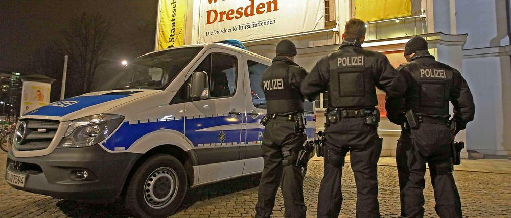 Polizisten in Dresden