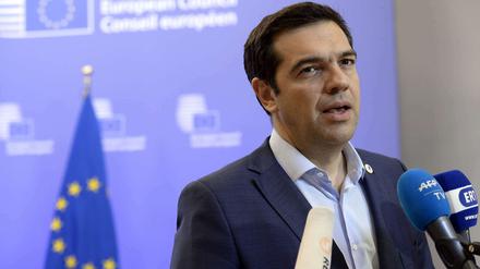 Der griechische Premier Alexis Tsipras nach dem Euro-Gipfel