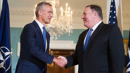 Am Donnerstag traf Nato-Generalsekretär Jens Stoltenberg US-Außenminister Mike Pompeo in Washington. 