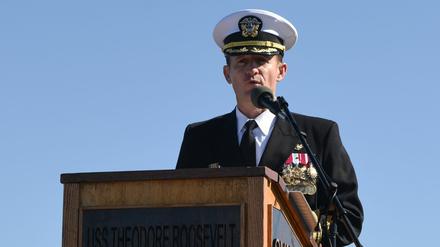 Brett Crozier noch als Kapitän der „USS Theodore Roosevelt“  