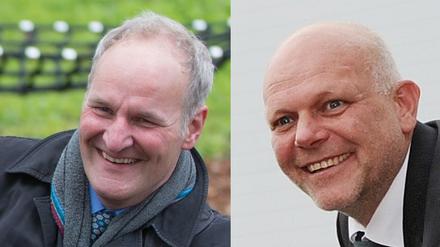 Bernd Rubelt (l.) und Christof Nolda (r.) wollen neuer Baudezernent in Potsdam werden.