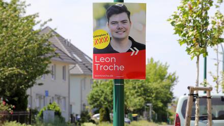 Wahlplakat Leon Troche in Potsdam Bornim