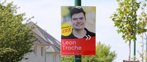 Wahlplakat Leon Troche in Potsdam Bornim