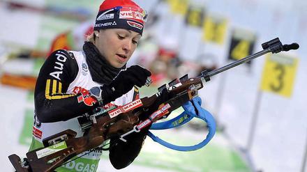 Magdalena Neuner, 23, gewann bei den Olympischen Winterspielen 2010 im Biathlon Gold in der Verfolgung und im Massenstart, dazu holte sie einmal Silber. Zudem ist sie siebenmalige Weltmeisterin. Sie startet am Wochenende im Weltcup in Hochfilzen. 