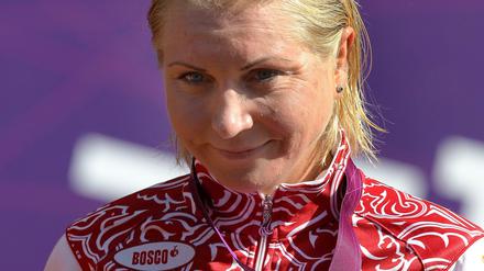 Will nur noch weg. Die Russin Olga Sabelinskaja war einst wegen Dopings gesperrt.