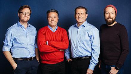Die Macher. Vorstandschef Roland Folz (dritter von links) wird im Vorstand unterstützt von Marko Wenthin, Andreas Bittner und Peter Grosskopf.