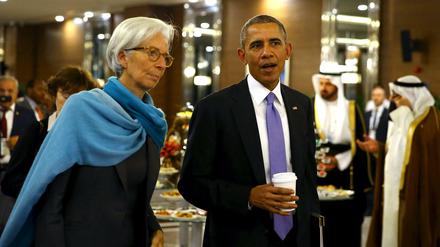 Im Spannungsfeld: IWF-Chefin Lagarde ist nicht immer einer Meinung mit den USA und ihrem Präsidenten Barack Obama.